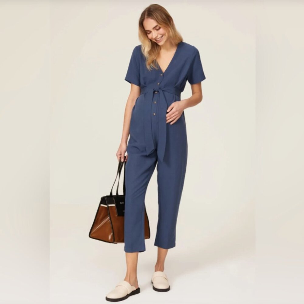 Hatch Noelle Jumpsuit in Blue